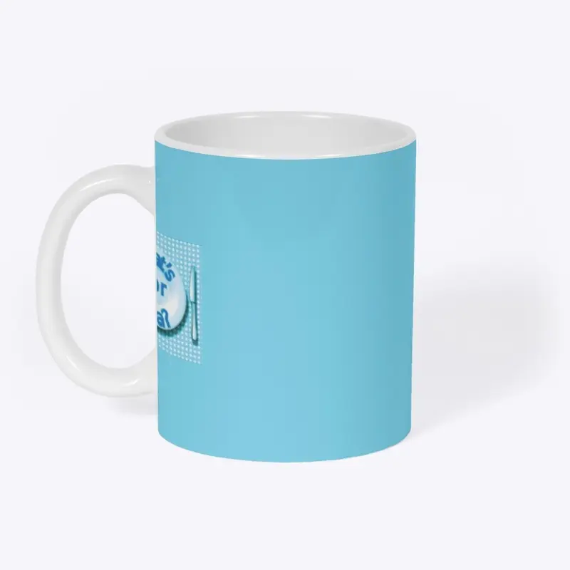 Logo under handle mug - Pastel blue