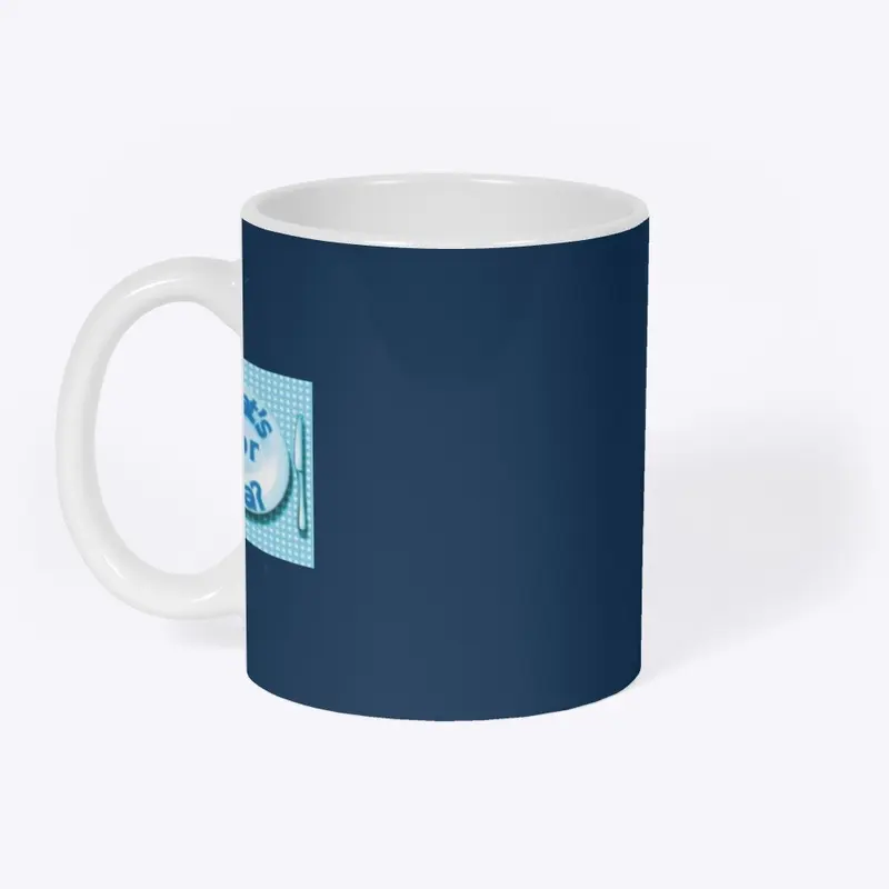 Logo under handle mug - Navy blue